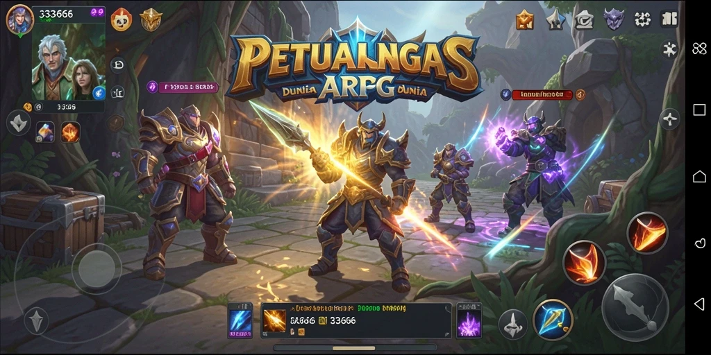 Screenshot menggambarkan aksi seru gameplay ARPG 333666.