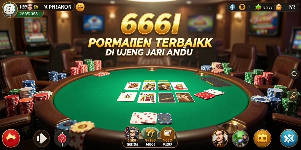 Tampilan gameplay Poker menarik di aplikasi 666I.