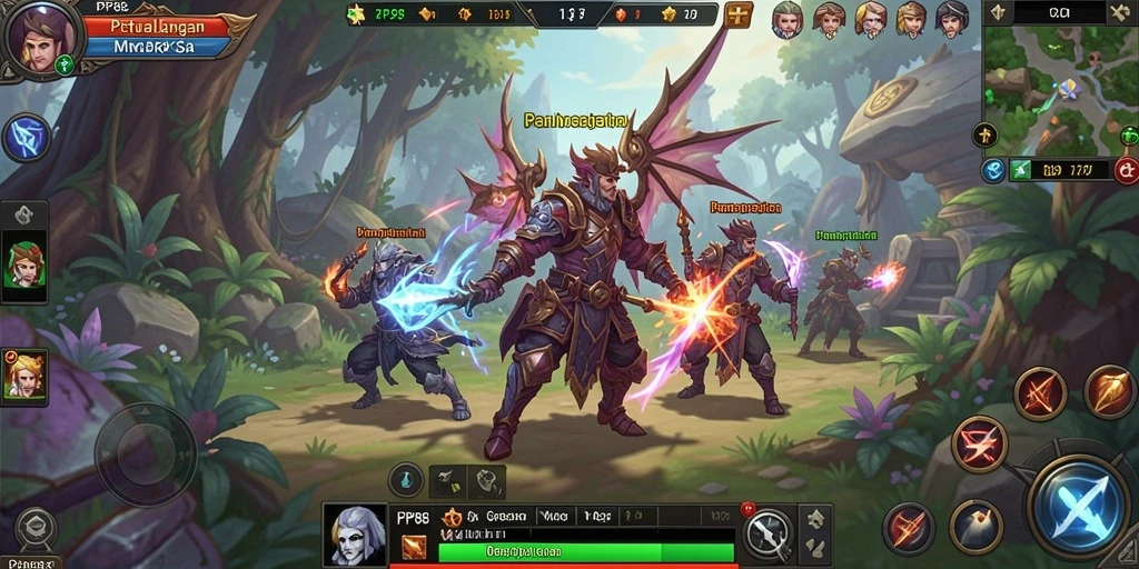 Tampak aksi seru dalam permainan PP88 MMORPG yang mendebarkan.