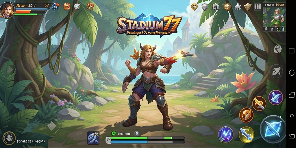 Tangkapan layar utama menampilkan aksi seru dalam gameplay RPG.