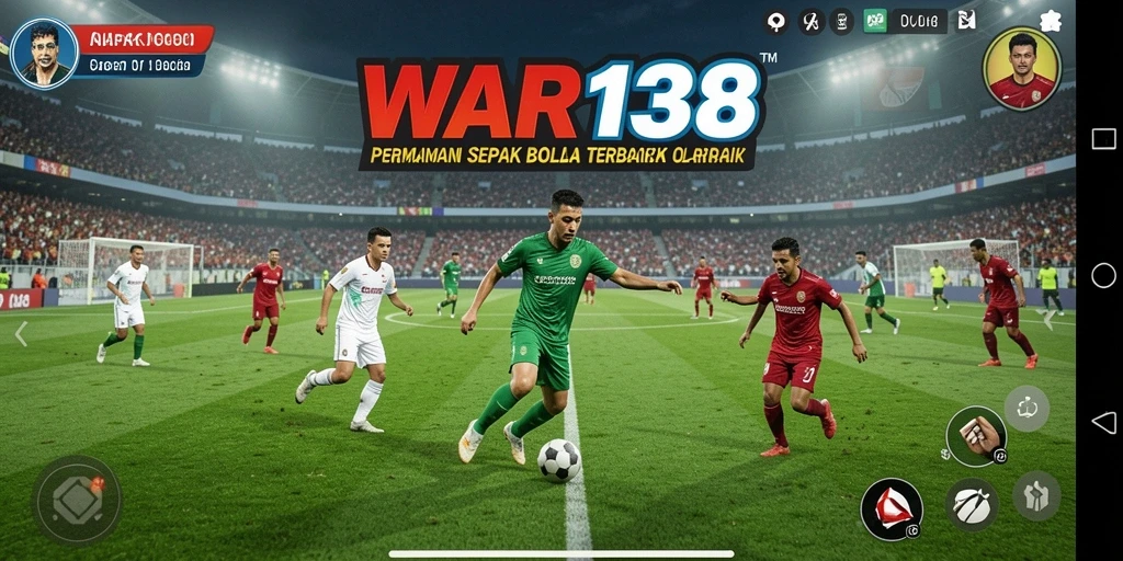 Tampilan gameplay mendebarkan dalam WAR138 dengan aksi sepak bola yang intens.