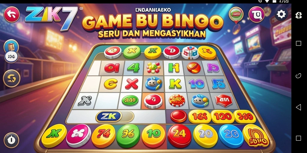 Tampilan gameplay seru ZK7 dengan kartu Bingo.